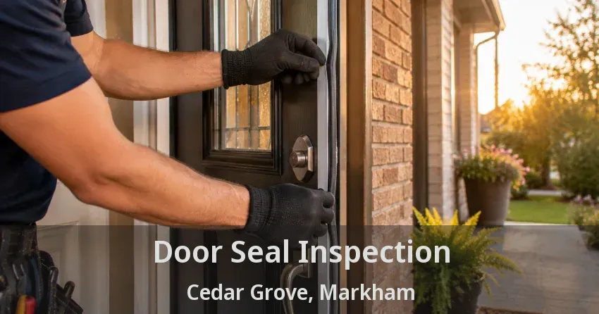 Door Seal Inspection Cedar Grove, Markham - ON