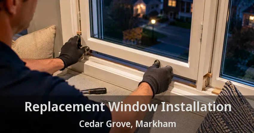 Replacement Window Installation Cedar Grove, Markham - ON