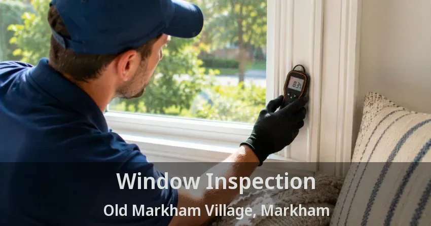 Window Inspection Old Markham Village, Markham - ON