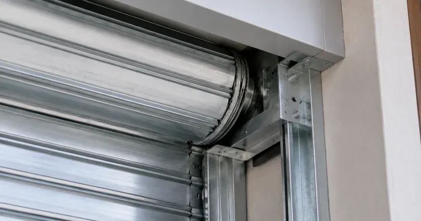 automatic storefront door technician servicing motor and sensor in Markham