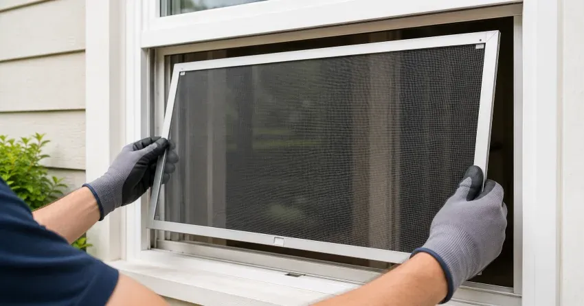 technician repairing a window sash and balance system in Sherwood-Amberglen, Markham