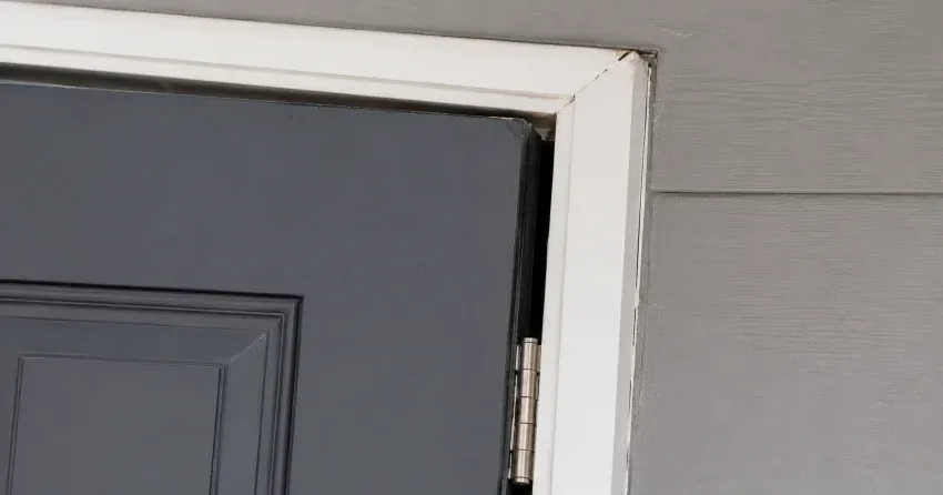 technician tightening a loose door hinge in Markham